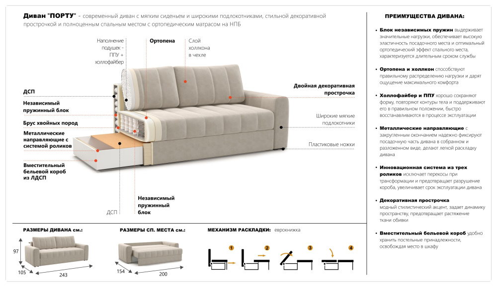 Диван "Порту"
