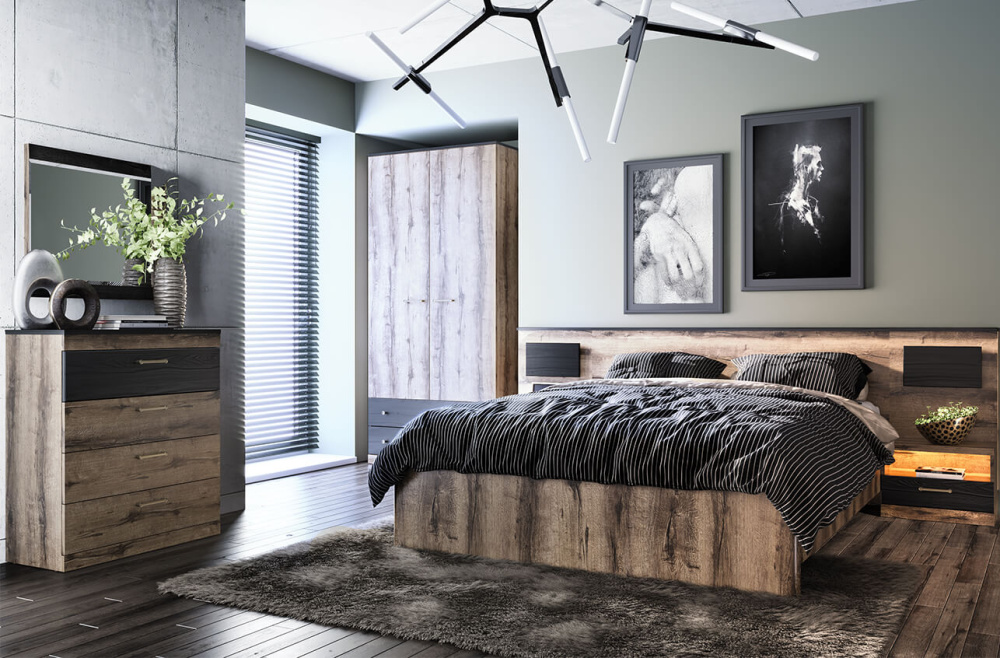 Спальный гарнитур "ДЖАГГЕР" 1 Спальный гарнитур "ДЖАГГЕР" 1