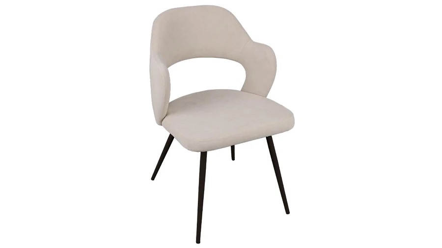 Стул «Сиэтл» Черный муар, Велюр DREAM Beige (бежевый) Стул «Сиэтл» Черный муар, Велюр DREAM Beige (бежевый)