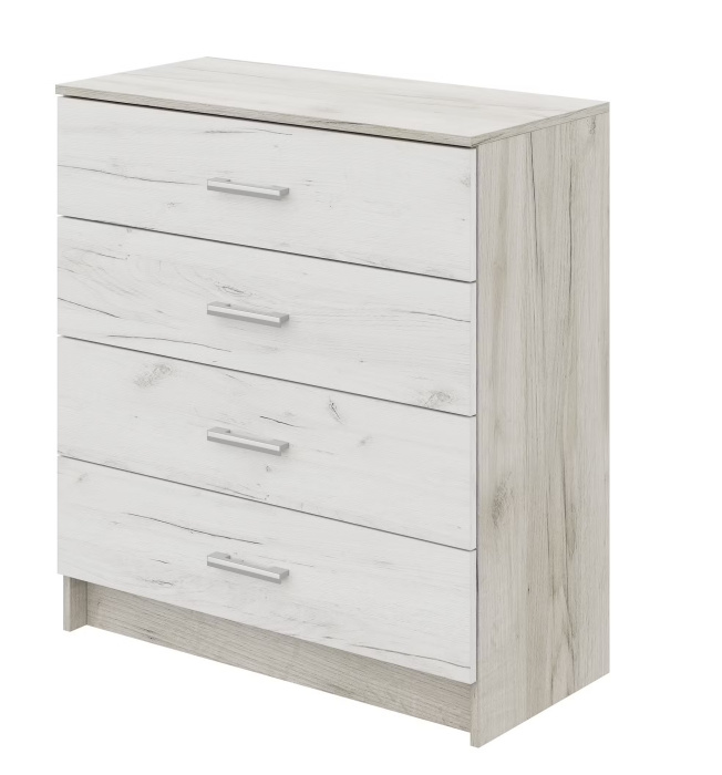 Комод Гармония КМ 601 Дуб крафт белый/дуб крафт серый Комод Гармония КМ 601 Дуб крафт белый/дуб крафт серый