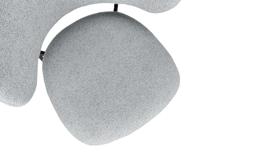 Стул «Флавио» Черный муар, Микровелюр Ness Grey