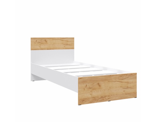 Кровать Юнона 900 Белый/Дуб крафт золотой Кровать Юнона 900 Белый/Дуб крафт золотой