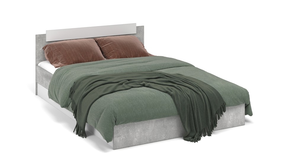 Кровать "Чикаго" 140 (основание ЛДСП) Белый Кровать "Чикаго" 140 (основание ЛДСП) Белый