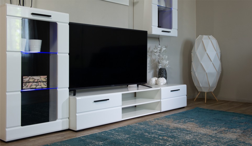 Стенка "Рио" 2,30 м Белый глянец