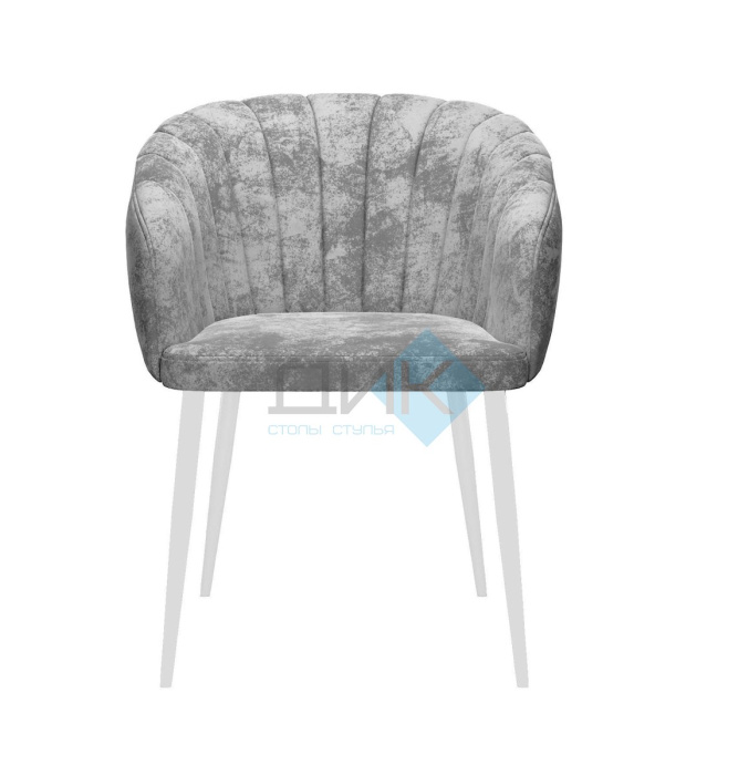 Стул DikLine 441 M13 светло-серый, ножки белые