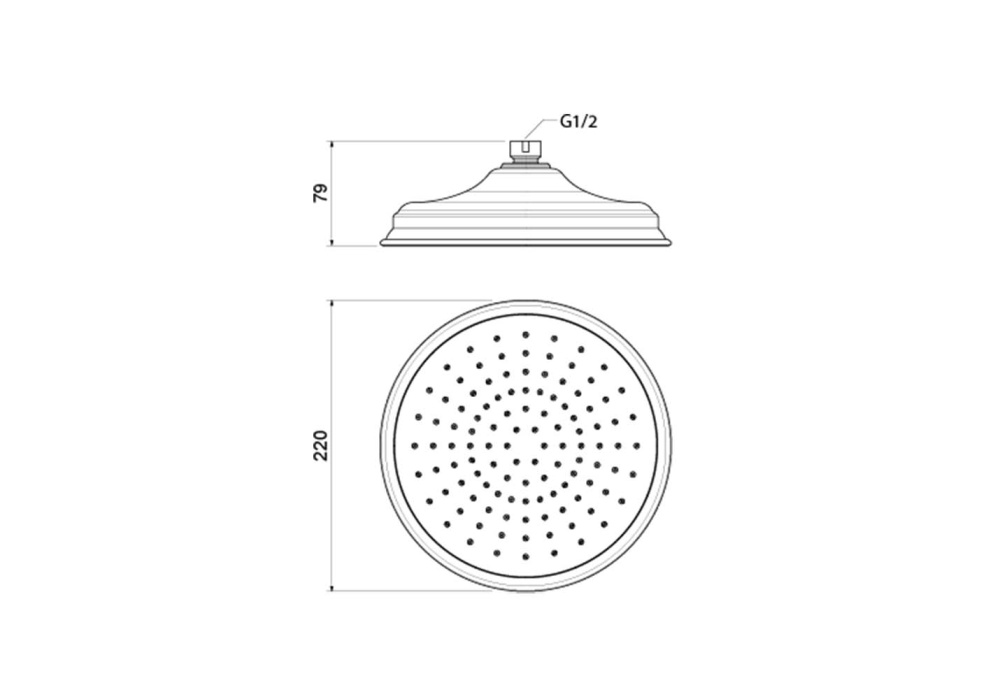 Верхний душ "Классик" 220 мм AQUATEK AQ2088CR