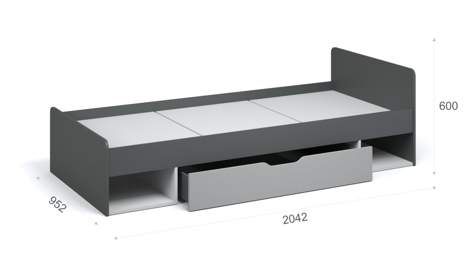 Кровать 90*200 "Квадро" Кровать 90*200 "Квадро"