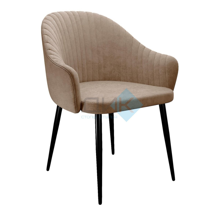 Стул DikLine 440 TW05 капучино, ножки черные Стул DikLine 440 TW05 капучино, ножки черные
