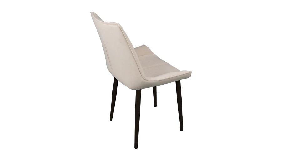 Стул «Торрес» Черный муар, Велюр Megen 6 (бежевый)