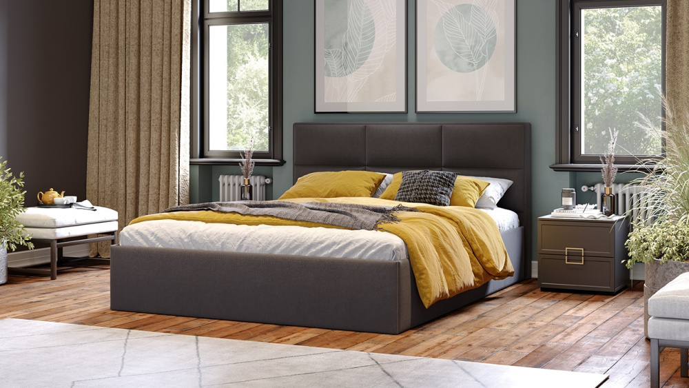 Спальня «Стелла» Серый вулкан, Фон серый