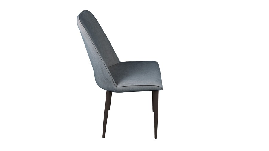 Стул «Шарли» Черный муар, Микровелюр BRENDY Grey