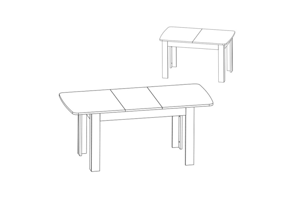 Стол раздвижной "ОЛИВИЯ"