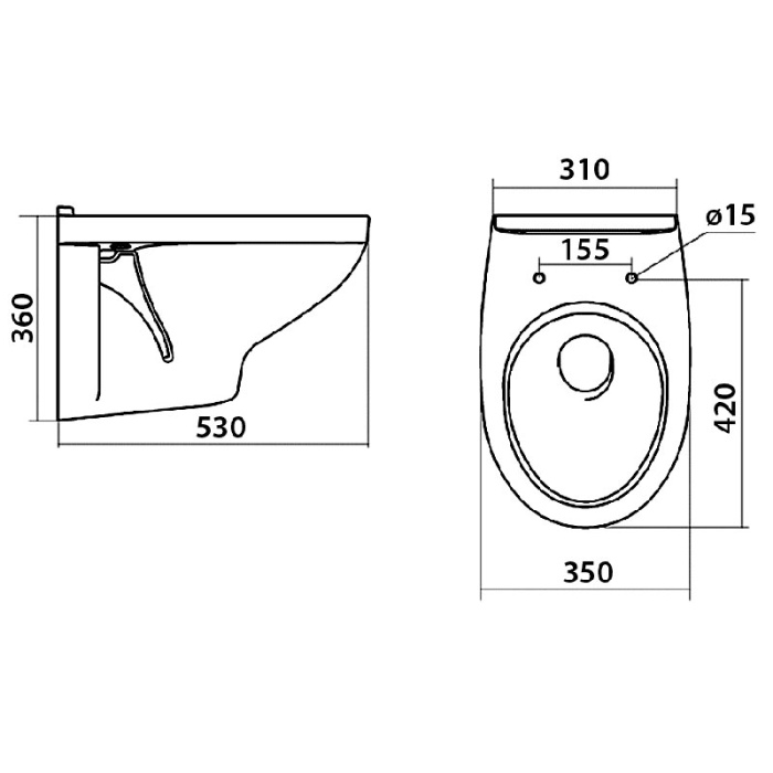 Унитаз подвесной SANTEK "БОРЕАЛЬ" SoftClose