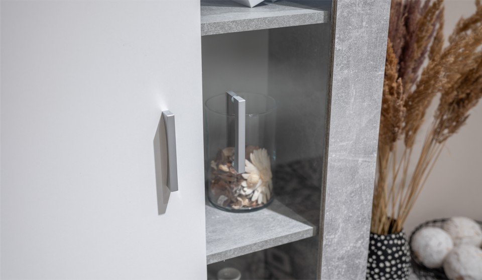 Стенка "Орфей" Белый / Ателье светлый