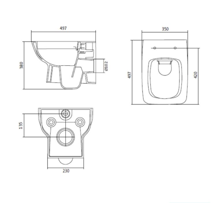 Унитаз подвесной SANTEK "НЕО" rimless