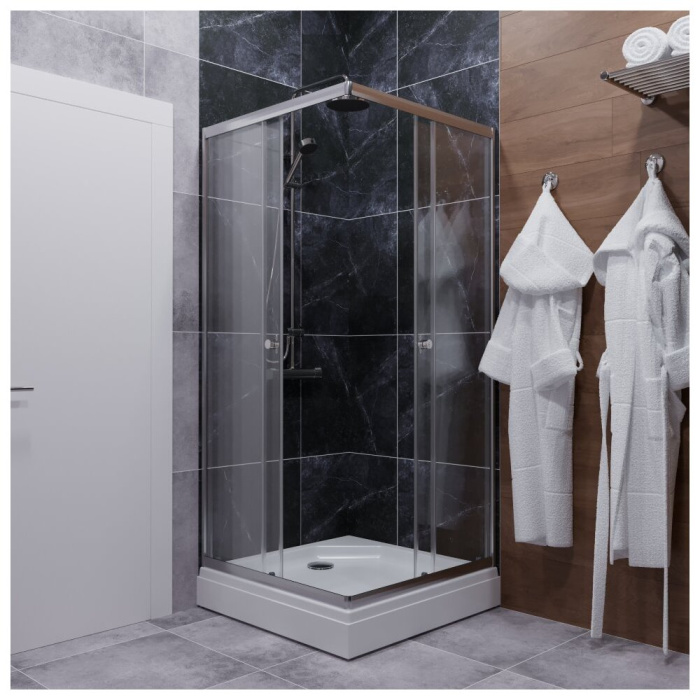 Душевое ограждение Triton Вента хром 1000Х1000Х2020 Душевое ограждение Triton Вента хром 1000Х1000Х2020