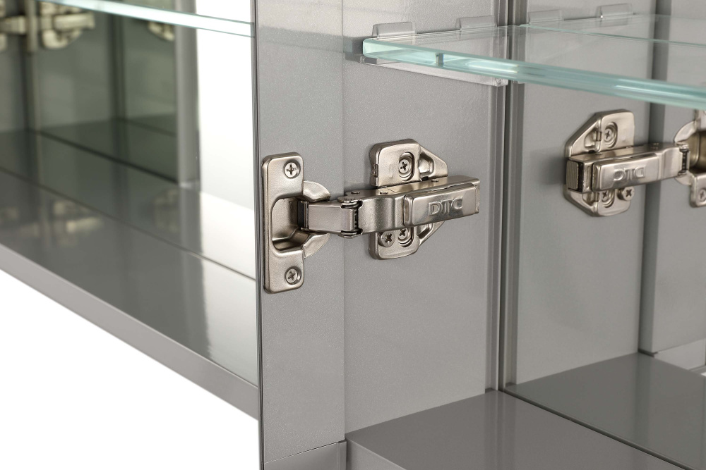 Алюминиевый зеркальный шкаф с подсветкой 800Х700Х133