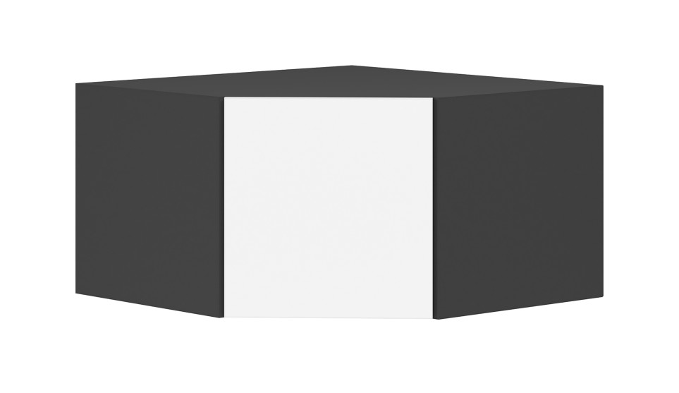 Антресоль угловая "Чикаго" Белый / Антрацит Антресоль угловая "Чикаго" Белый / Антрацит