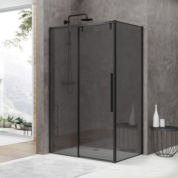 Душевое ограждение "Black&White" S898 Black-Grey (900Х1200Х1950) Душевое ограждение "Black&White" S898 Black-Grey (900Х1200Х1950)