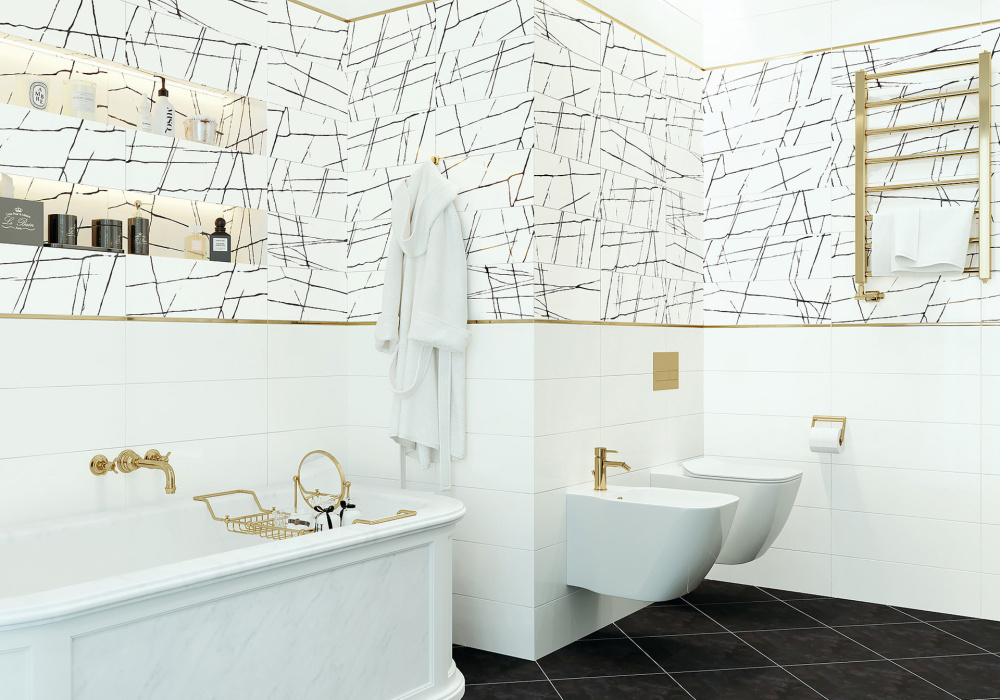 Плитка настенная Chicago White Rock WT11CHR00 200Х600