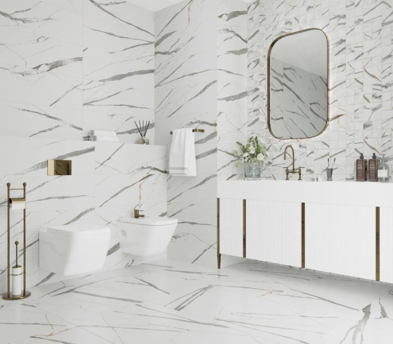 Плитка настенная Signorina Gold A carving 300Х900