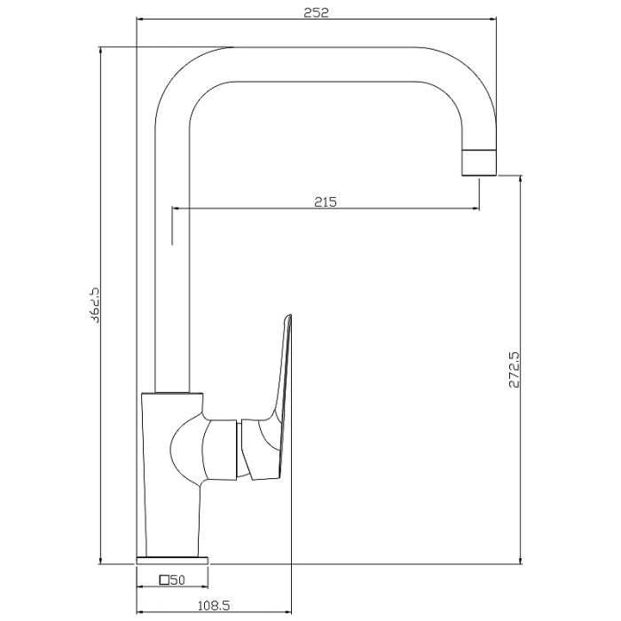 Смеситель для кухни Rossinka RS46-23
