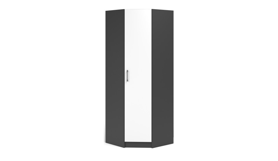 Шкаф угловой "Чикаго" Белый / Антрацит Шкаф угловой "Чикаго" Белый / Антрацит