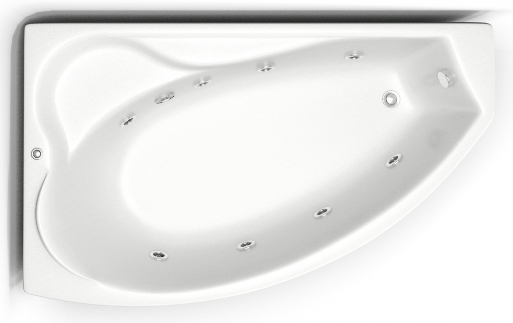 Ванна акриловая BAS "НИКОЛЬ" с г/м FLAT левая Ванна акриловая BAS "НИКОЛЬ" с г/м FLAT левая