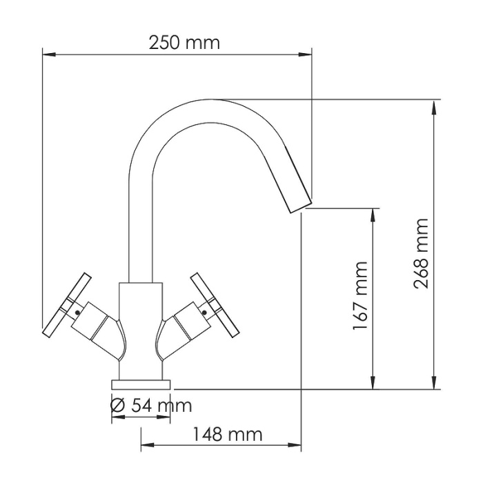 Смеситель для раковины WasserKRAFT "Weser" 7803