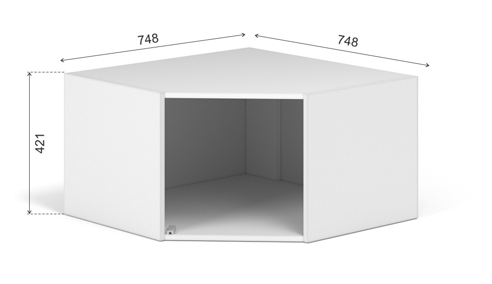 Антресоль "Чикаго вайт" угловая