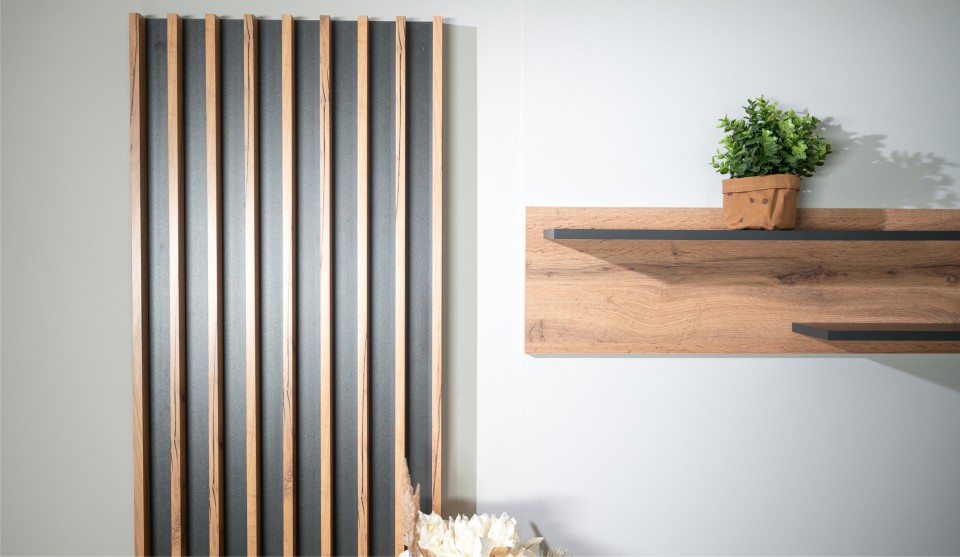 Стенка "Риана" 2,07 м Антрацит / Дуб вотан