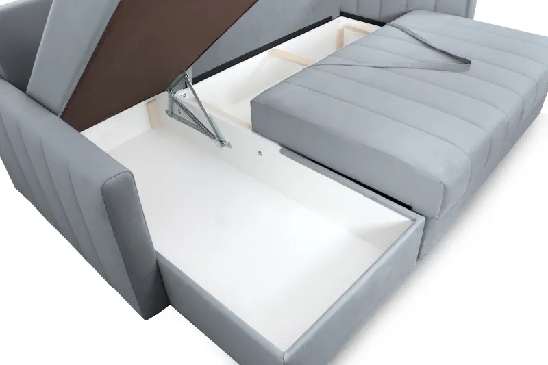 Угловой диван-кровать "Ларио" СТАНДАРТ Мора серый