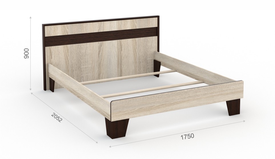 Кровать 160 "Эшли" (без ламелей)