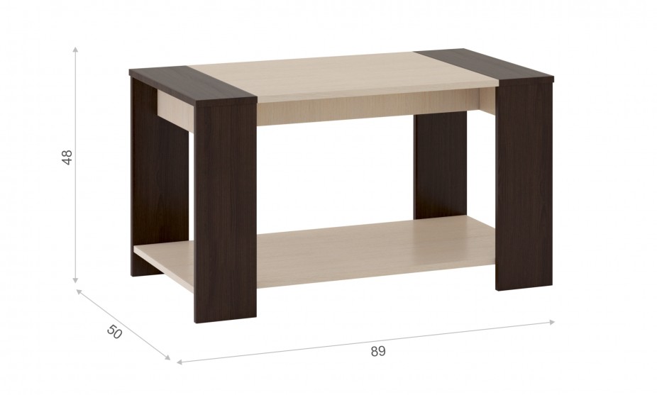Стол журнальный "Аврора" Венге/дуб молочный