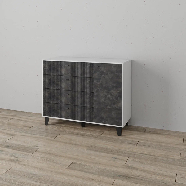 Комод Катрин - 13 Белый/Мальта грей Комод Катрин - 13 Белый/Мальта грей