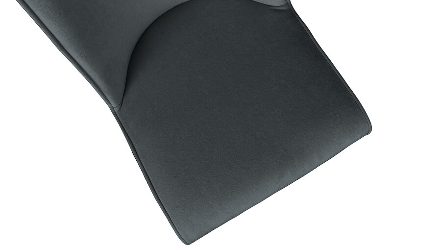 Стул «Шарли» Черный муар, Микровелюр BRENDY Graphite