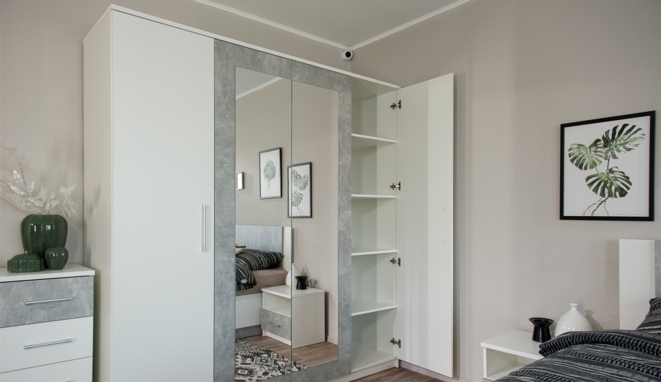 Шкаф 4-х дверный "Аврора" Белый