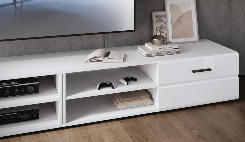 Стенка "Кай" Белый глянец