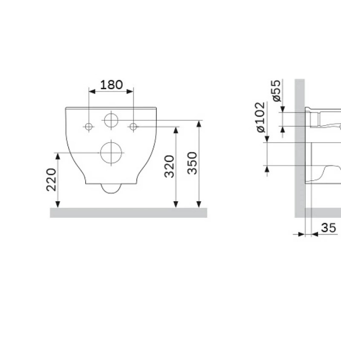 Унитаз подвесной AM.PM Like C801701SC безободковый с сиденьем микролифт