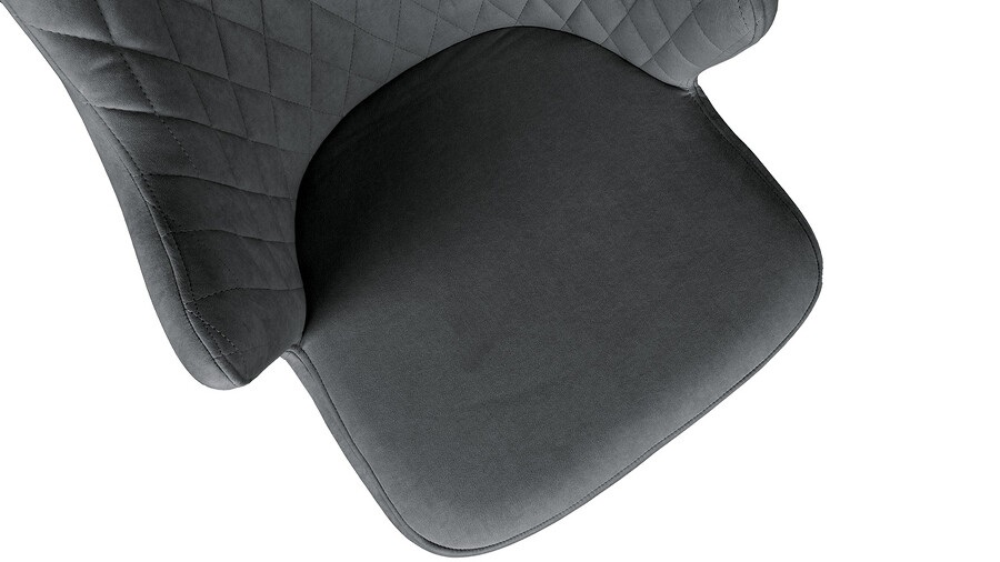 Стул «Лукас» Черный муар, Микровелюр BRENDY Graphite