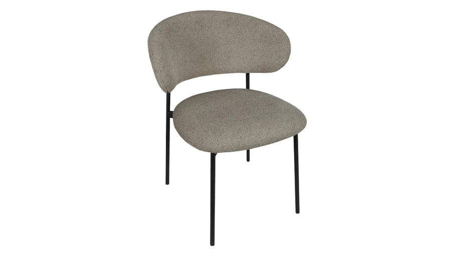 Стул «Флавио» Черный муар, Микровелюр Ness Cappuccino Стул «Флавио» Черный муар, Микровелюр Ness Cappuccino