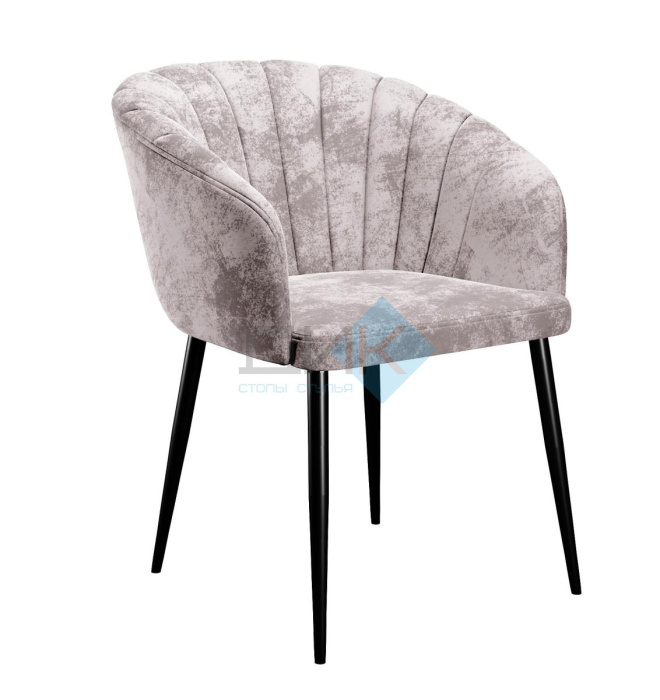 Стул DikLine 441 M02 бежевый, ножки черные Стул DikLine 441 M02 бежевый, ножки черные