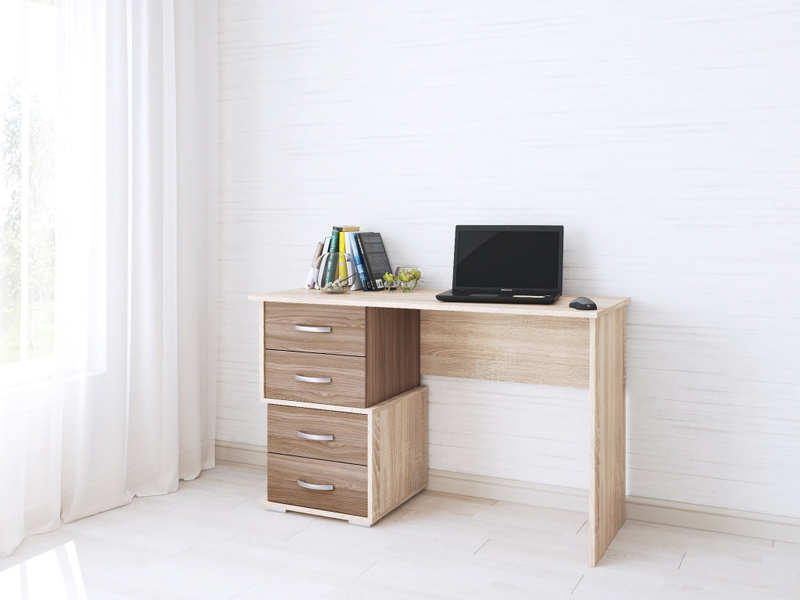 Стол письменный Сити-2 Дуб сонома/Ясень шимо Стол письменный Сити-2 Дуб сонома/Ясень шимо