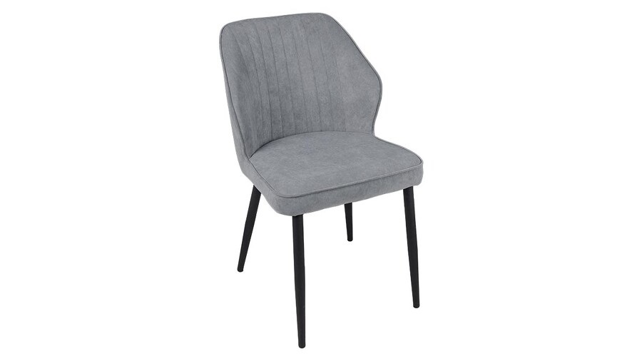 Стул «Крис» Черный муар, Микровелюр BRENDY Grey Стул «Крис» Черный муар, Микровелюр BRENDY Grey