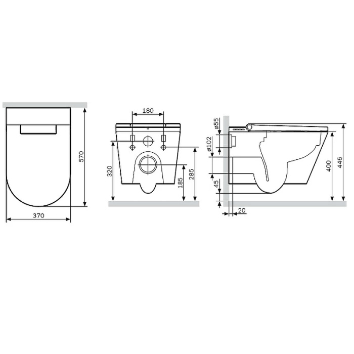 Унитаз подвесной AM.PM Inspire CleanCare CCC501700SC с сиденьем Микролифт