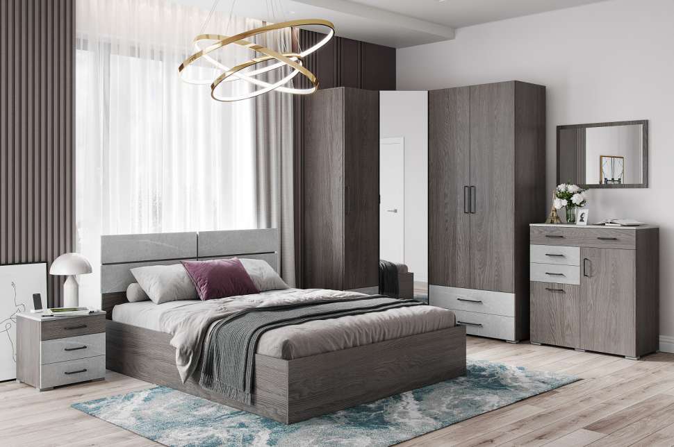 Спальня "Теана" Ясень Ясень анкор темный Спальня "Теана" Ясень Ясень анкор темный