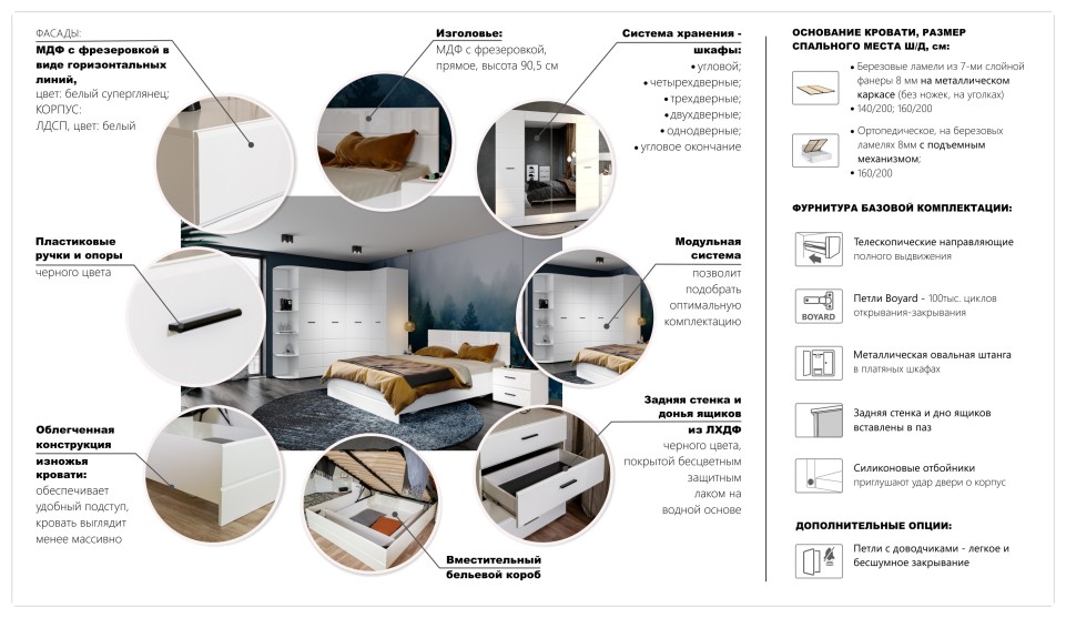 Кровать 160 с ПМ "Йорк"