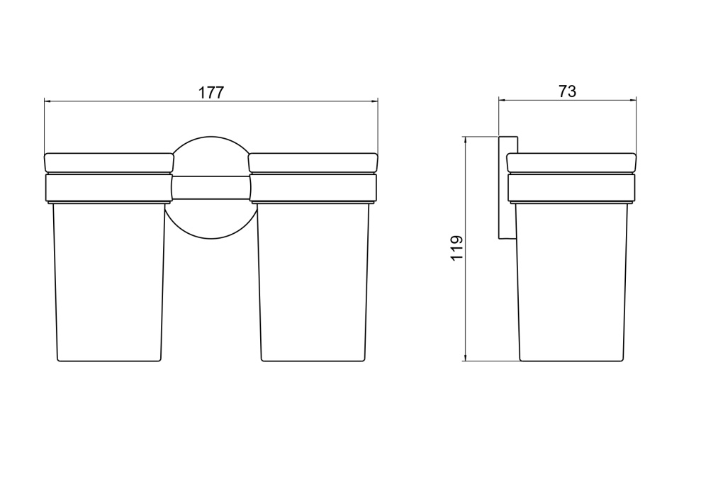 Стакан с держателем "Европа" AQ4117CR
