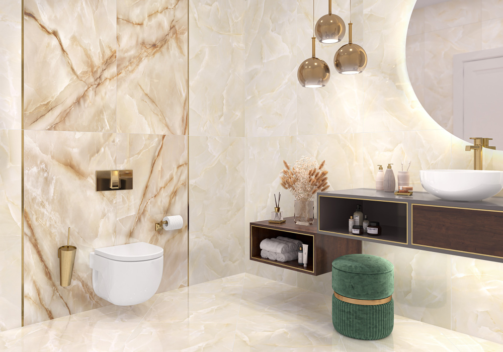 Керамогранит полированный "Talisman Onyx Crema" 120Х60