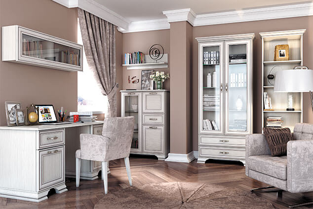 Шкаф с витриной "ТИФФАНИ" 2V2S